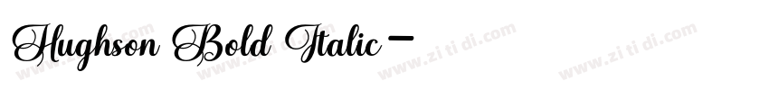 Hughson Bold Italic字体转换